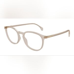 New GUCCI GG0551O 019 Beige Clear Oval Round Eyeglasses Frame 55-19-150 Unisex